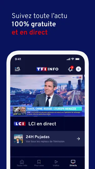 Capture d'écran de TF1 INFO - LCI : Actualités sur iPhone 4