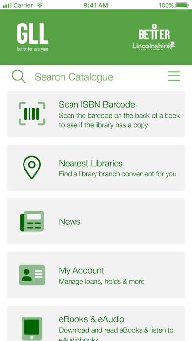 Lincolnshire Libraries Screenshot