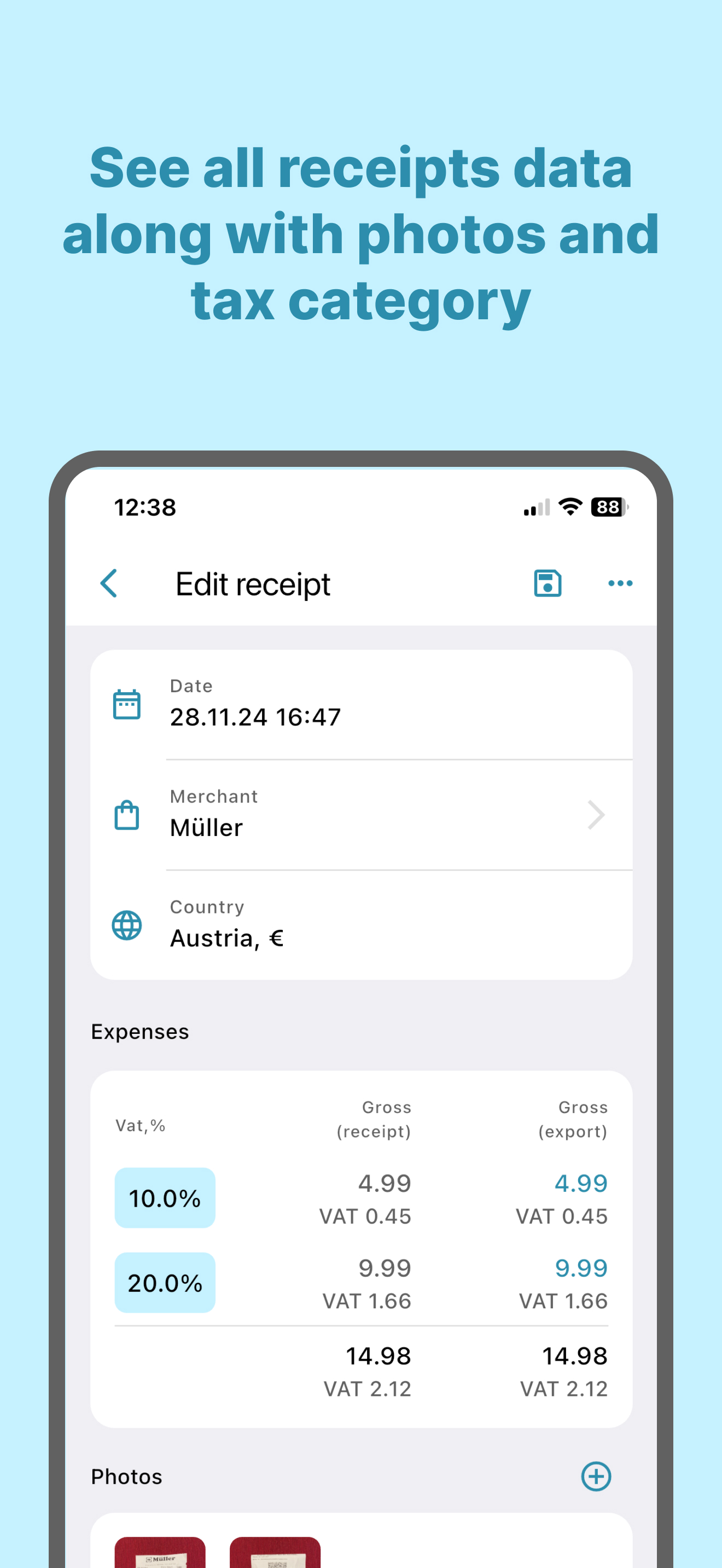 Expense Scanner: Receipt OCR screenshot 2