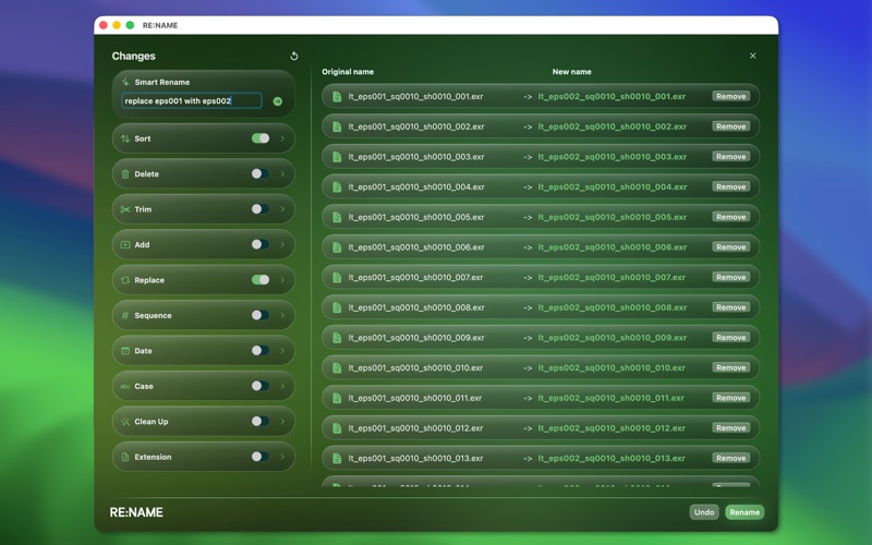 Re:Name – Batch File Renamer screenshot