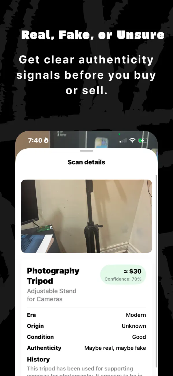 #4. Authentic scaner - AI (iOS) Oleh: Oluwafemi Bright-Oridami