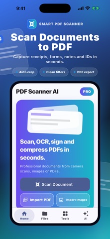 PDF Scanner AI: OCR & Sign iPhone screenshot
