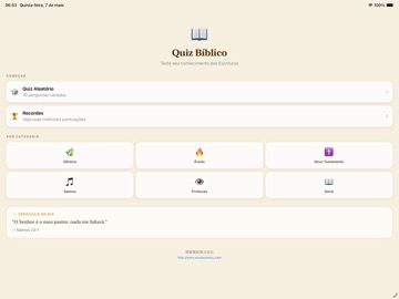 Perguntas sobre a Bíblia iPad screenshot