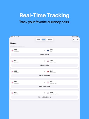 Currency Exchanges: Converter iPad screenshot