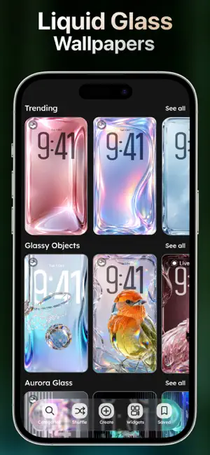 Liquid Glass Wallpapers Live screenshot 2