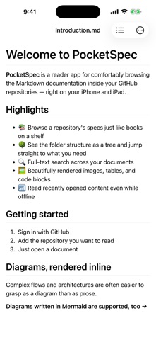 PocketSpec Screenshot 1 of 5