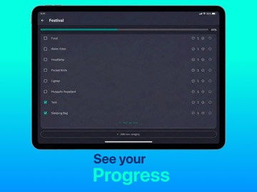 BagPacker: Travel Packing List iPad screenshot
