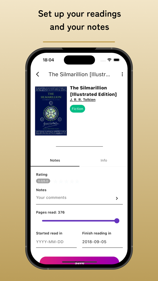 #5. Book Tracker: Bookster (iOS) Podle: Aecio Lima