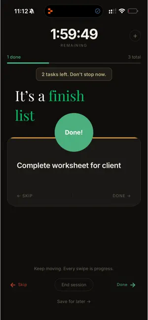 Finish: Focus List & Timer screenshot 1