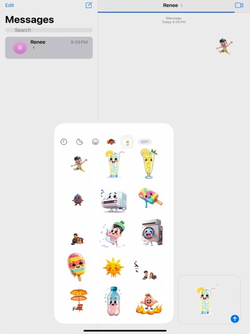 Peak Summer Heat Stickers iPad screenshot