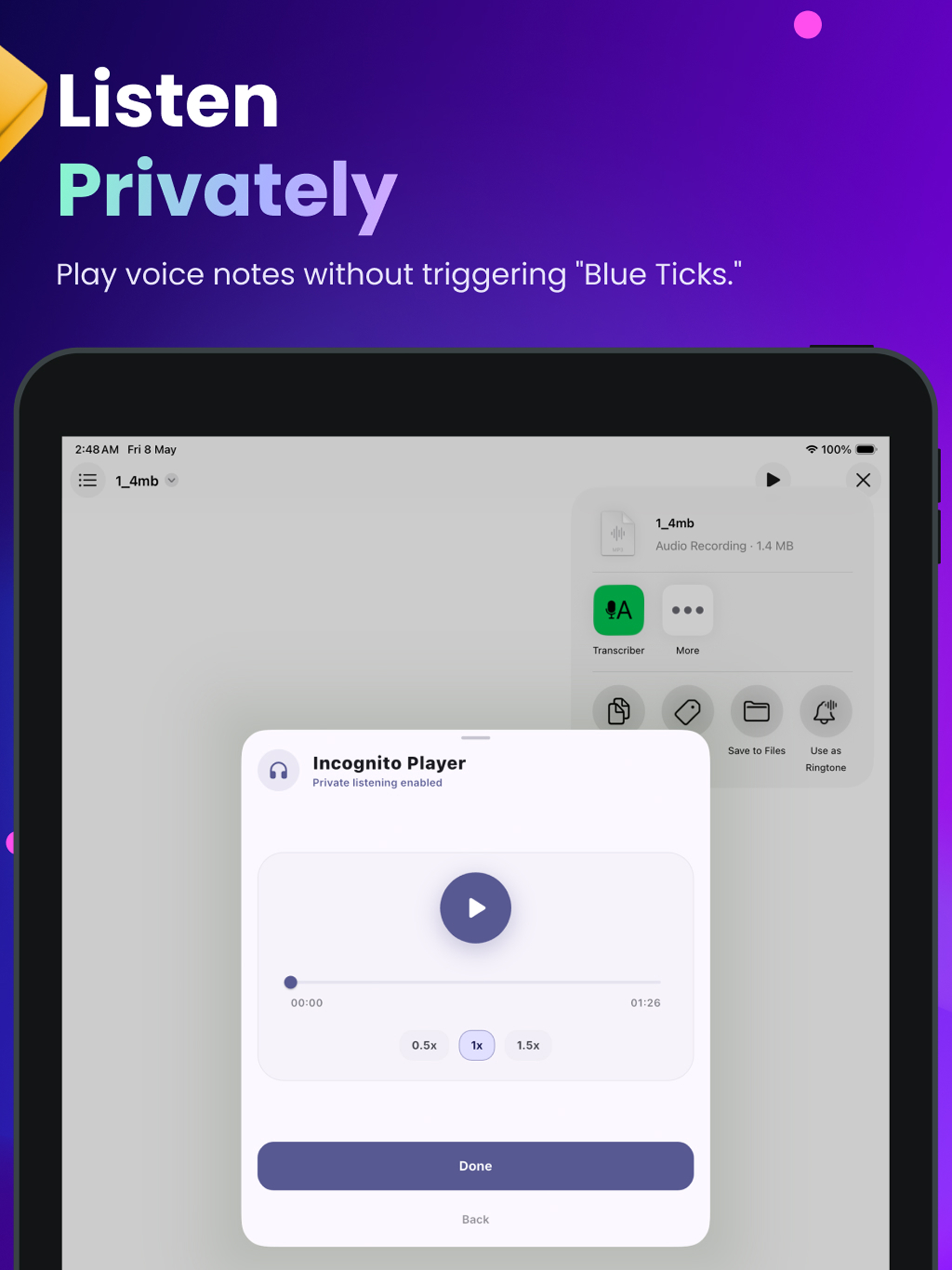 Transcriber for Voice Notes screenshot 15