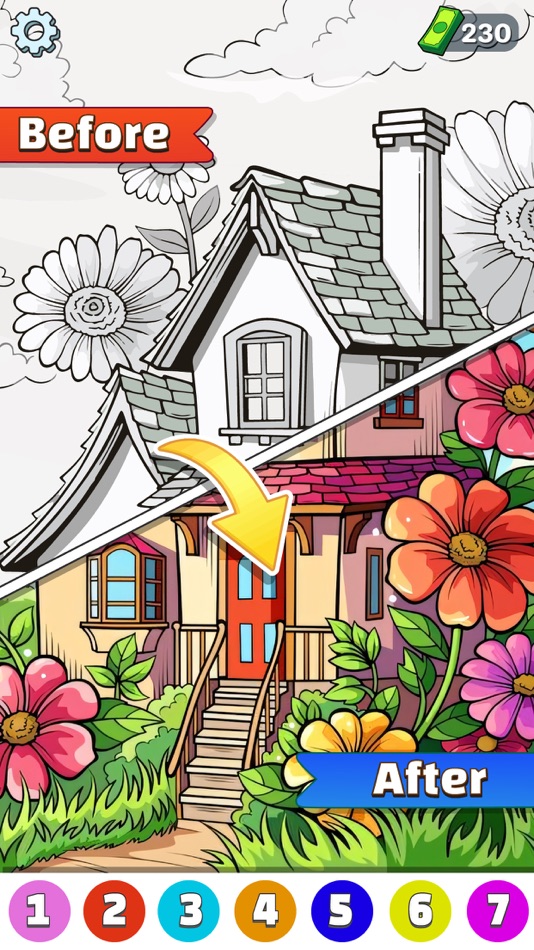 #3. Cozy Home Color By Number Game (iOS) Podle: Mushood Munir
