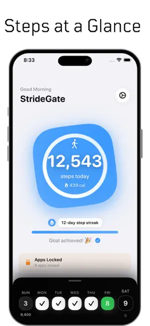 StrideGate - Walk to Unlock screenshot 1