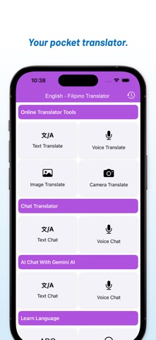 English - Filipino Translator screenshot