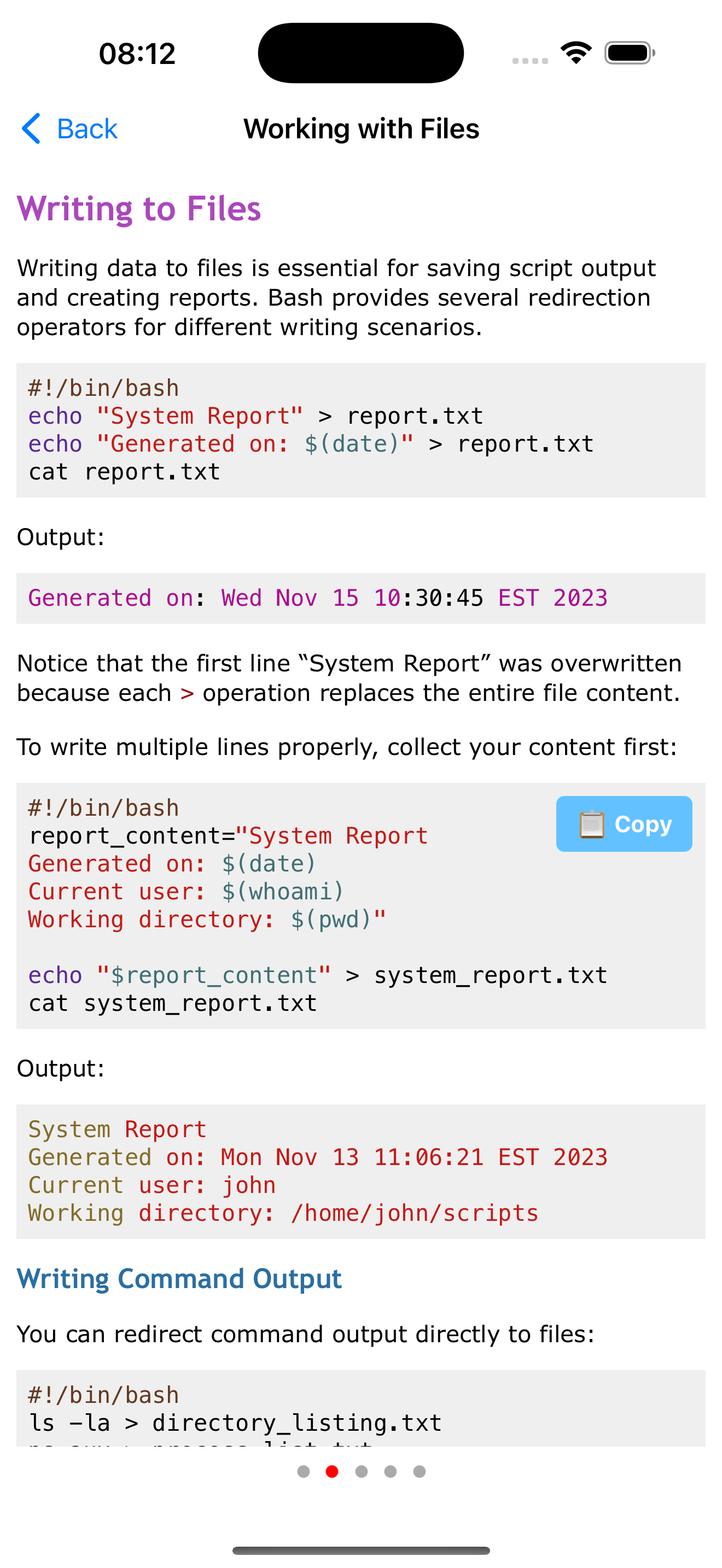Learn Shell Scripting screenshot 6