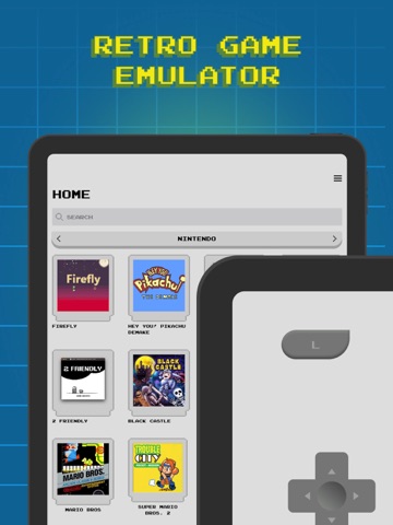 Retro game emulator - GBA, DS iPad screenshot