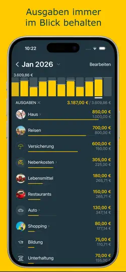 Screenshot von Money Pro auf dem iPhone 4