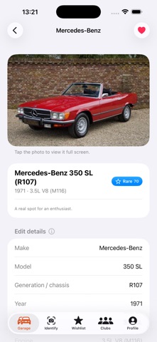 AutoBib — Autos clásicos iPhone screenshot