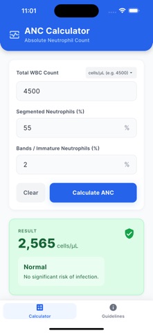 Absolute Neutrophil Count Calc Screenshot 6 of 6