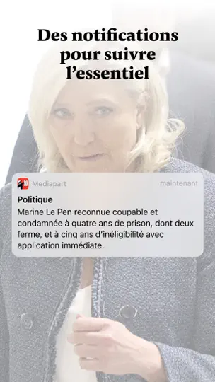 Capture d'écran de Mediapart, Journal Indépendant sur iPhone 7