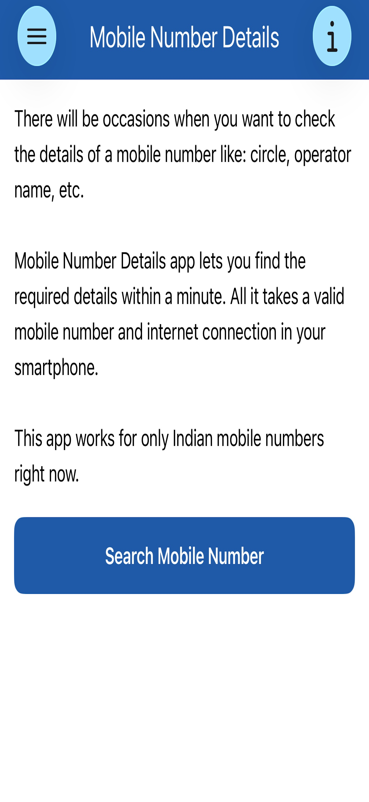 Mobile Number Details