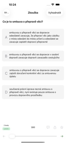 Odborná způsobilost dopravce screenshot