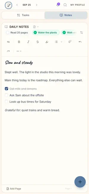 Kynso: Daily Planner & Journal screenshot 2