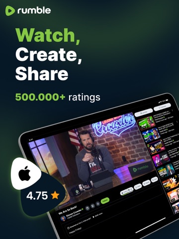 Rumble: Stream & Watch Videos iPad screenshot 1