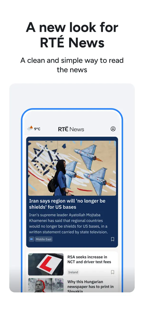 Screenshot #1 pour RTÉ News