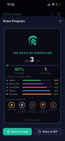 100 Days of Discipline screenshot