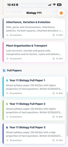 Biology Y11 screenshot
