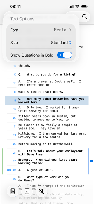 TranscriptPad - Review Depos Screenshot 9 of 10