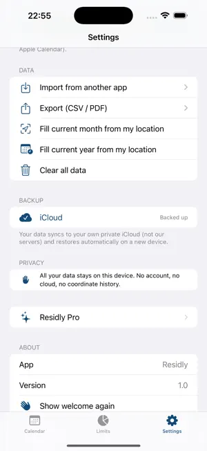 Residly – Country Days Counter screenshot 4