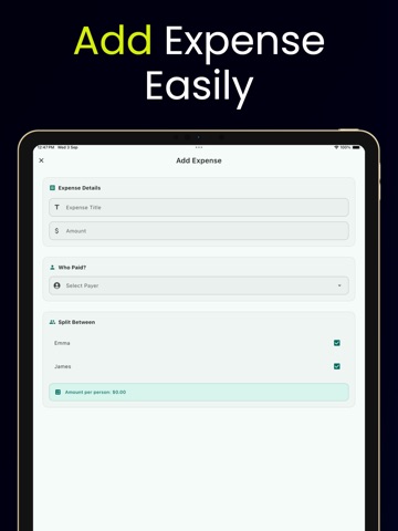 Split Expenses Pro Tracker iPad screenshot