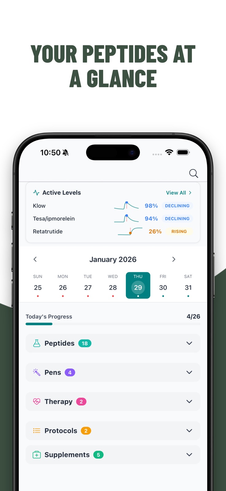 PeptidePal iphone screenshot 1