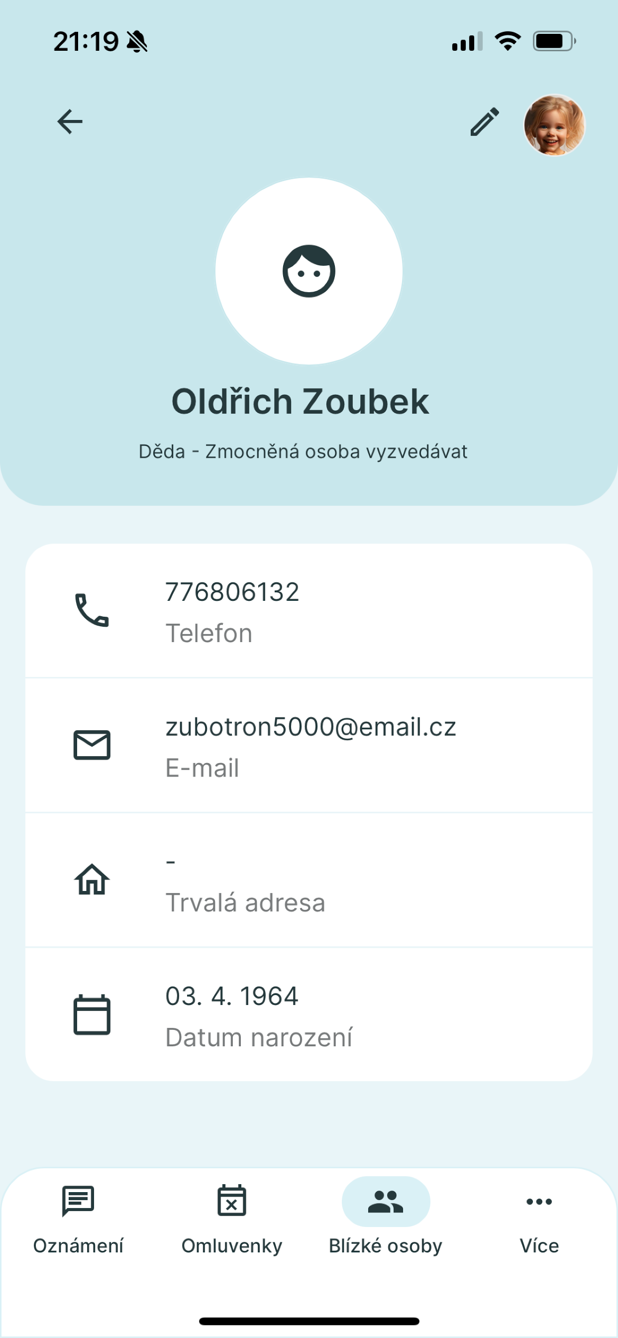 Moje iSophi – Rodič