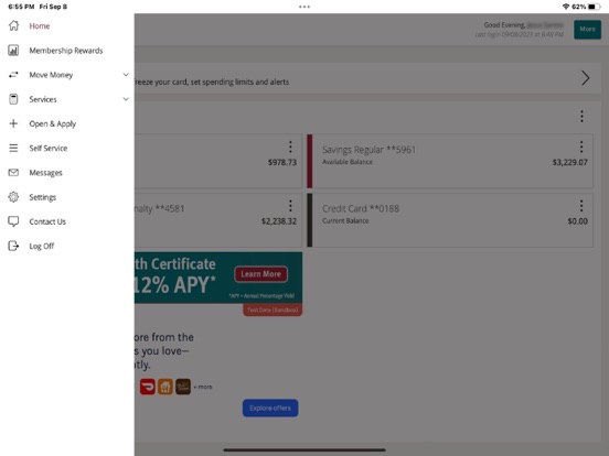 Stanford FCU Mobile Banking iPad screenshot 4 - Finance app