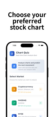 Chart Quiz - Stock & Crypto iPhone screenshot