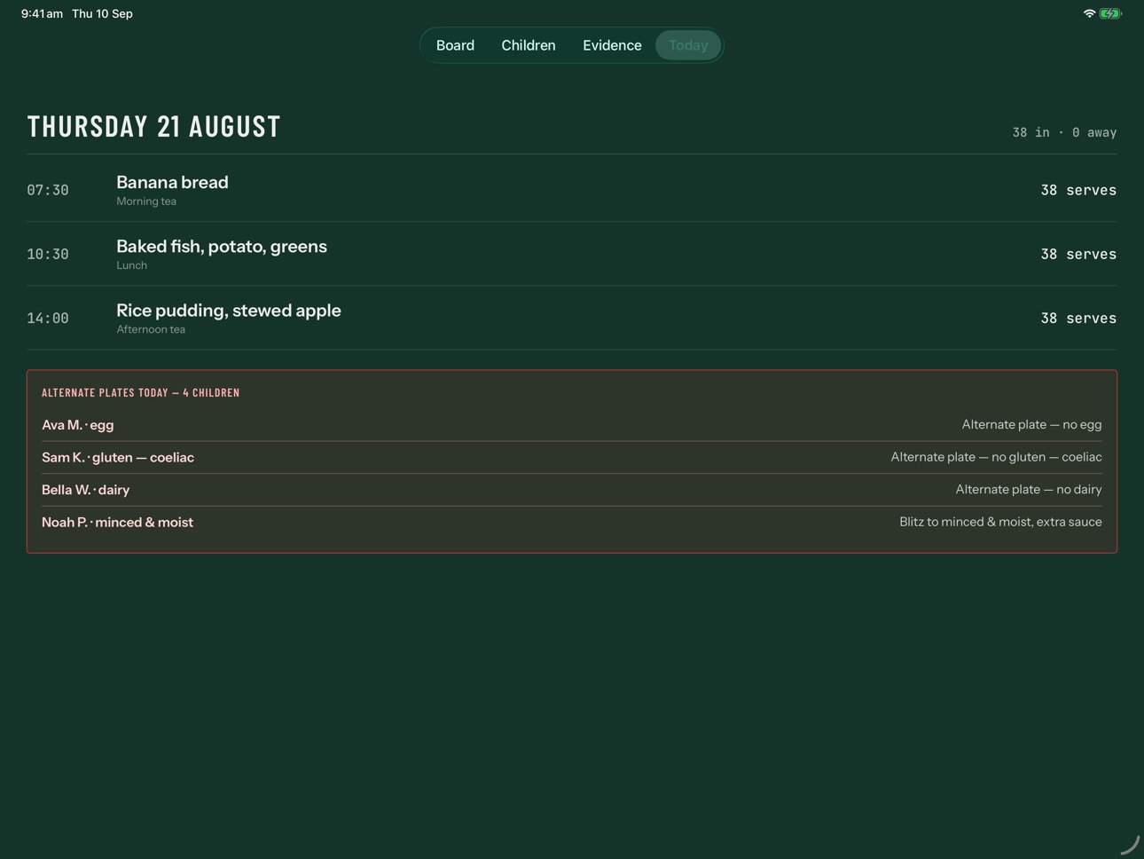 Screenshot 6 of Servery — Childcare Menus
