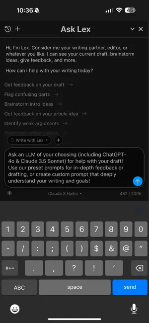 Lex Writer screenshot 3