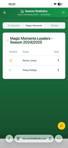 Grassroots Rugby Team Tracker screenshot