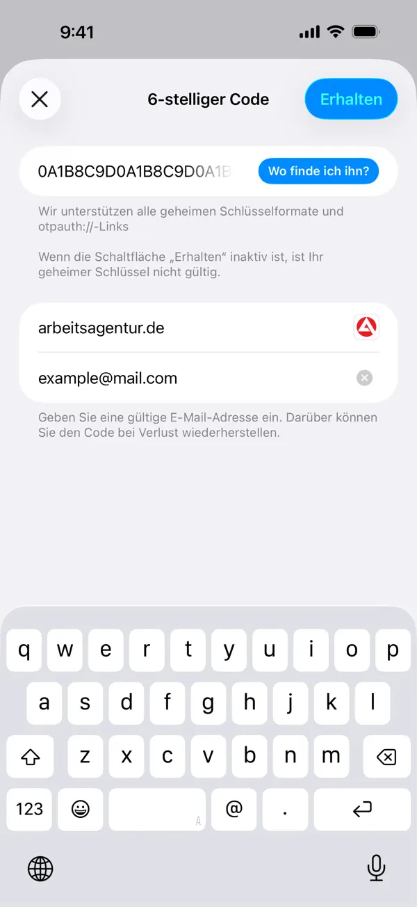 TOTP Authenticator iPhone App Screenshot 5 – Dienstprogramme