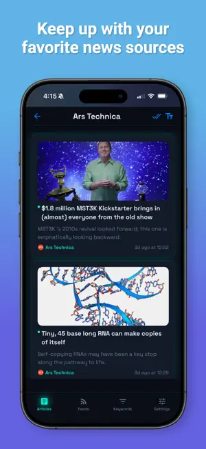Pulsar RSS Reader screenshot 1
