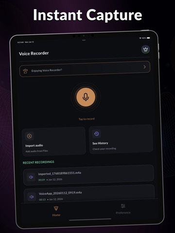 HD Voice Recorder: Voice Memos iPad screenshot
