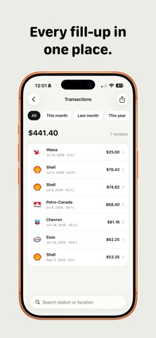 PumpTrack: Fuel Receipts screenshot