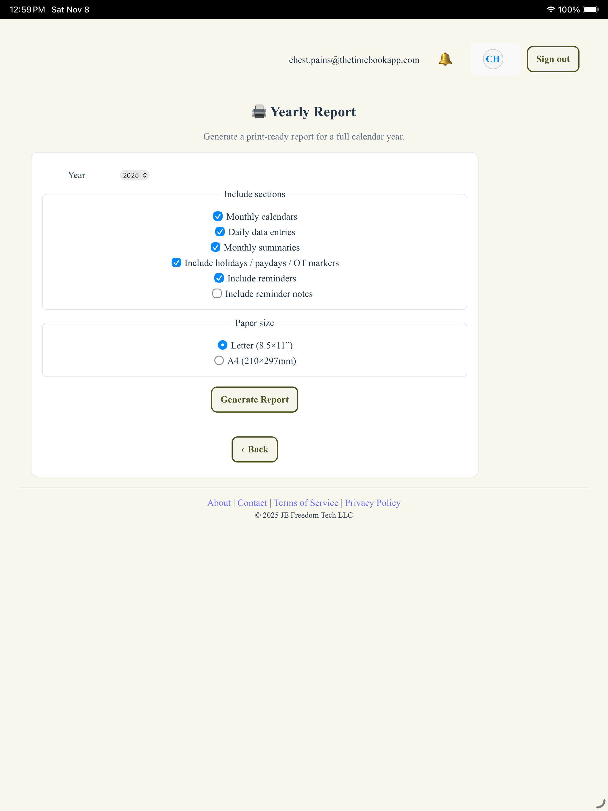 The Timebook App