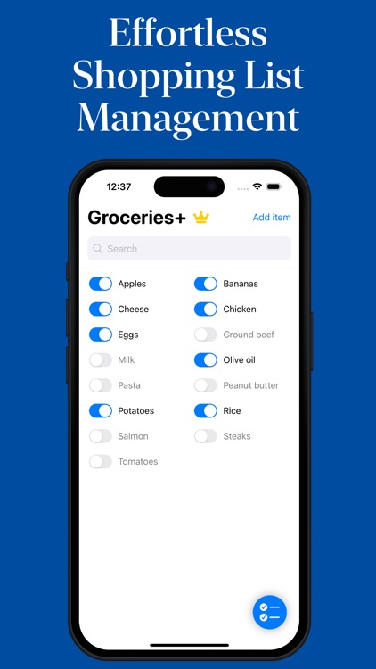 Groceries+: Shopping List