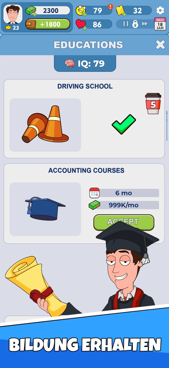 Idle Guy: Life Simulator Games iOS Mod IPA screenshot 5 - iOS game interface