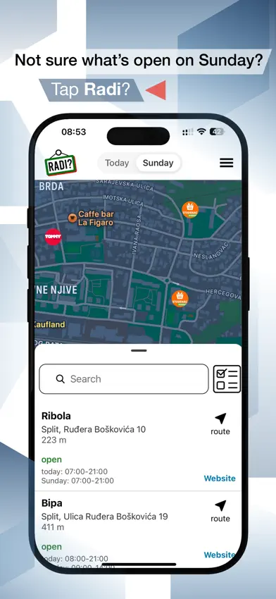 Radi? - what’s open on Sunday? screenshot 1