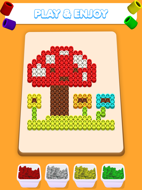 Hama Beads Color By Number iPad screenshot 1 - Entertainment app